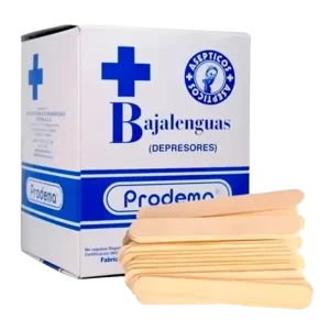 BAJALENGUAS DE MADERA -  CAJA X 500 UND (25 BOLSAS X 20 UND) - PRODEMA