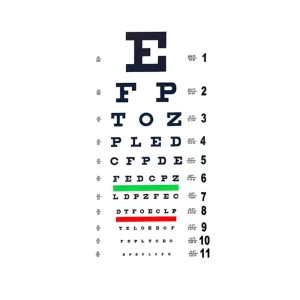 CARTILLA (OPTOTIPO) SEGUN SNELLEN ADULTO - UND - KRAMER