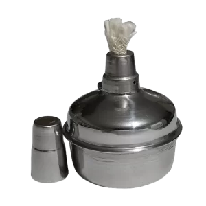 LAMPARA O MECHERO DE ALCOHOL METALICO 1301 CAPACIDAD 120 ML - UND - KRAMER