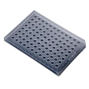 PLACA PARA PCR X 96 CON FALDA, LIBRE DNASE Y RNASE SIN TAPA - PAQUETE X 25 UND - BIOLOGIX