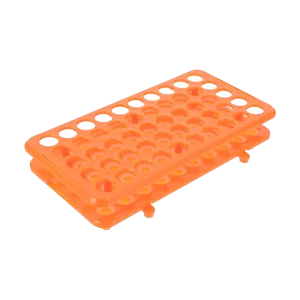 GADILLA PARA MICROTUBOS X 50 EN POLIMERO DE ACETATO CON BASE QUE PERMITE AJUSTAR LOS MICROTUBOS AUTOSOSTENIBLES COLOR NARANJA - UNIDAD - SIMPORT